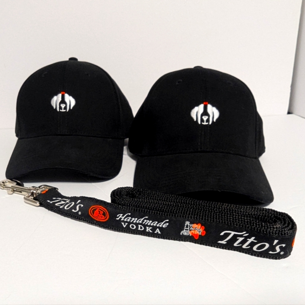 Tito's Vodka For Dog People Caps And Dog Leash Set